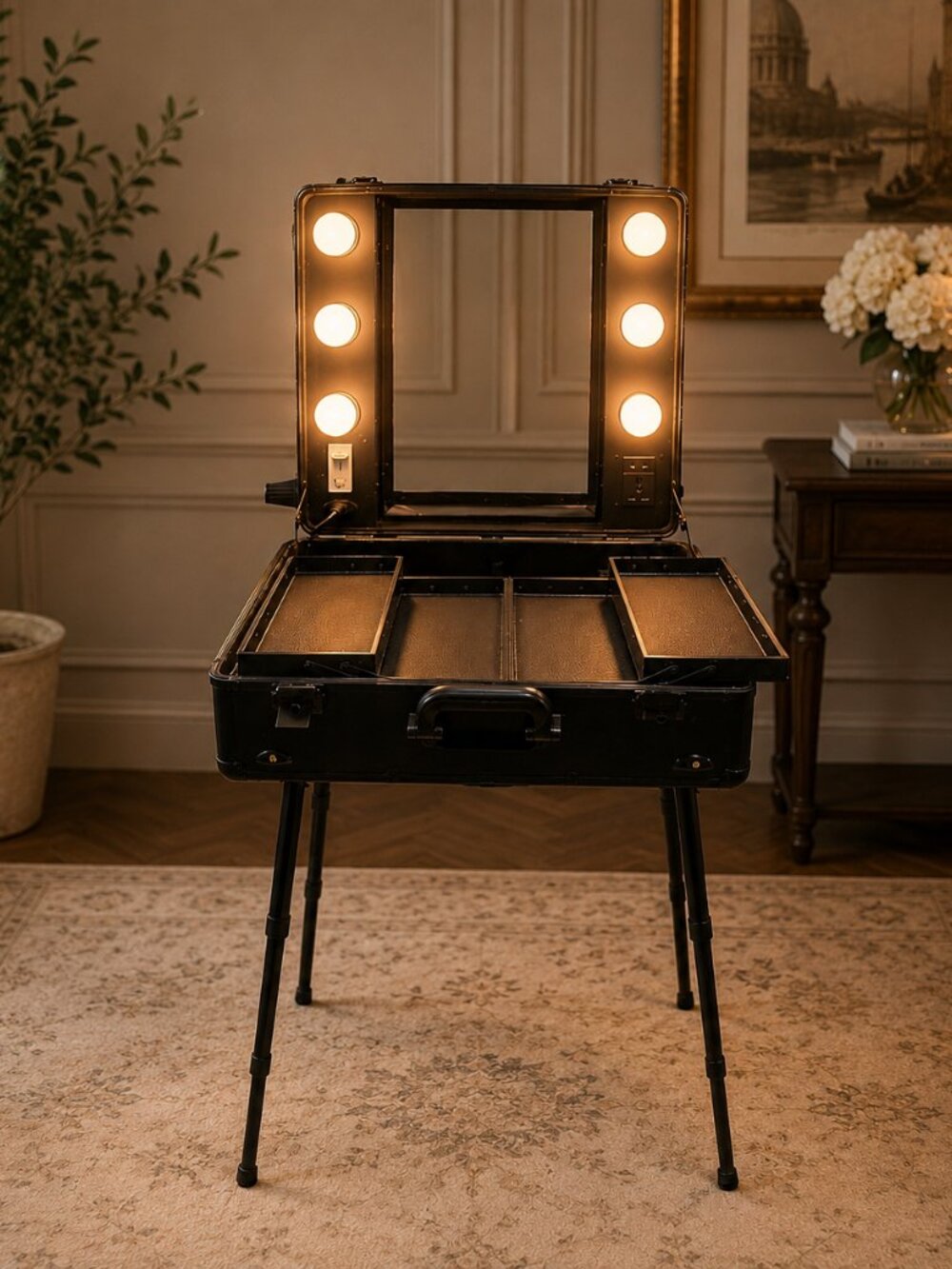 Studio ToGo Wheeled Trolley Makeup Case & Organizer with Light (Great Condition)